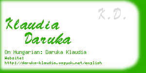 klaudia daruka business card